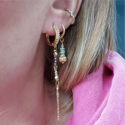 Boucles d'oreilles Mini créoles hila par Petite Madame chez Dolita-bijoux