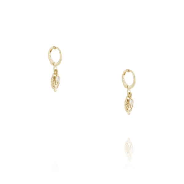 Boucles d'oreilles Irina dorée avec zircon par Petite Madame chez Dolita-bijoux