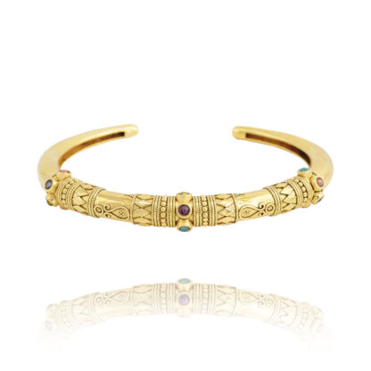 bracelet jonc Jasmine en multi pierres par La2L chez Dolita-bijoux
