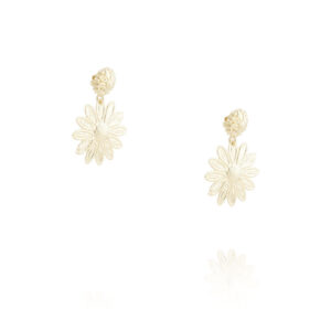 Boucles d'oreilles fleur dorée par Petite Madame chez Dolita-bijoux