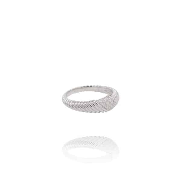 bague argent alliance Inaya et oxydes de zirconium dolita