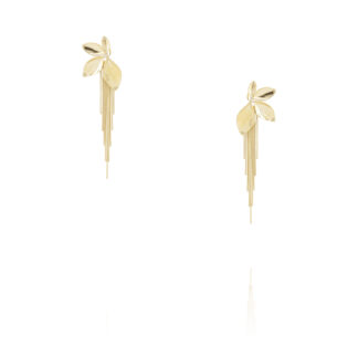 boucles d'oreilles feuilles dorées en plaqué or parj orgina chez Dolita-bijoux