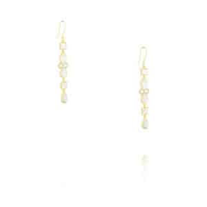 Boucles d'oreilles Maurya en cristal de roche par Diaperis chez Dolita-bijoux