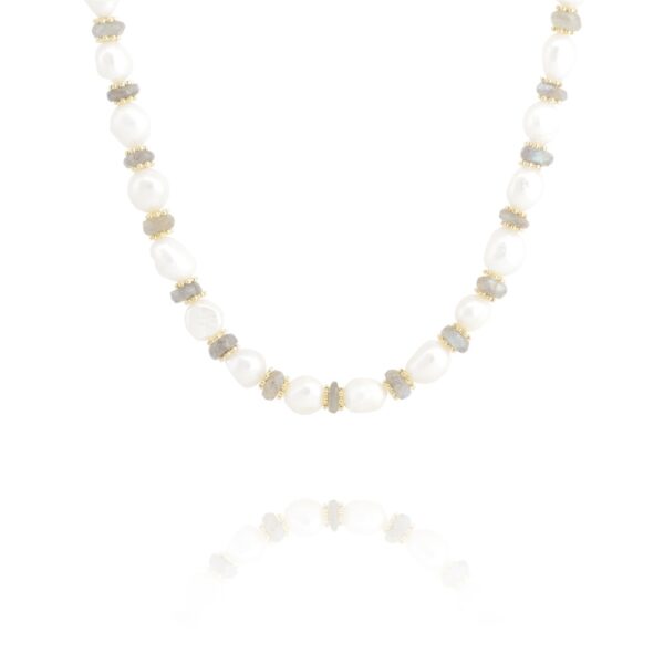 collier femme perles pierres naturelles tendance bijoux par au fil de l'ô chez Dolita-bijoux