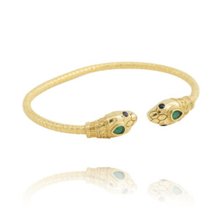 bracelet jonc sissi en agate verte par La2L chez Dolita-bijoux