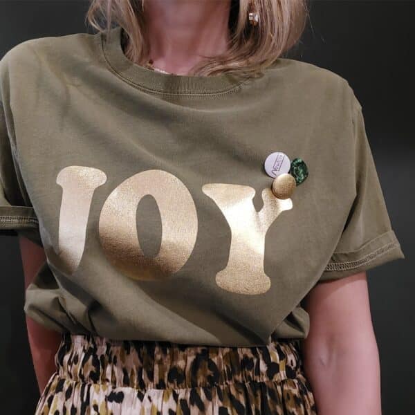 Tee shirt biker kaki joy "SS24"