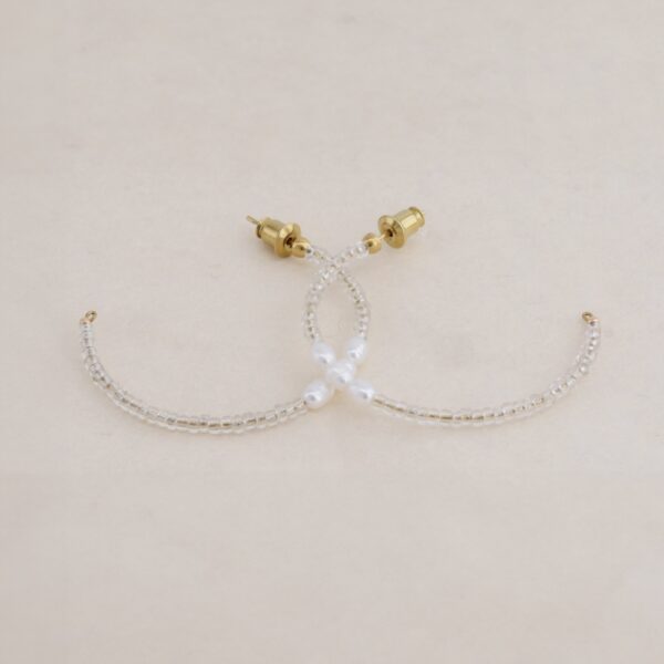 Boucles d'oreilles Tily By Garance avec perles de culture et perles de verre