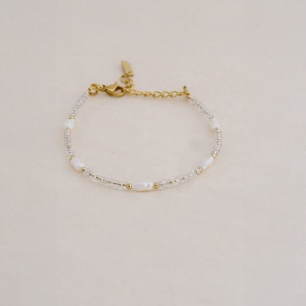 Bracelet Tess by Garance en perles de culture et verre avec fermoir mousqueton