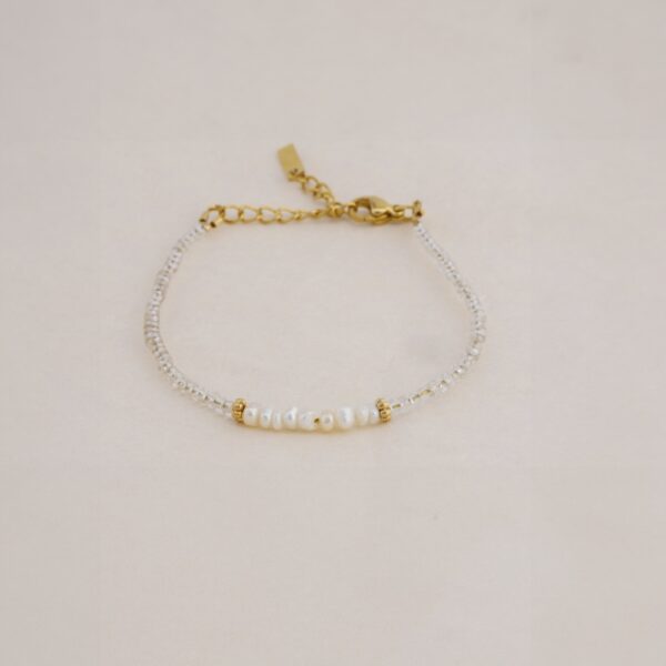 Bracelet Tess by Garance en perles de culture et verre avec fermoir mousqueton