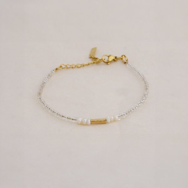 Bracelet Tess by Garance en perles de culture et verre avec fermoir mousqueton