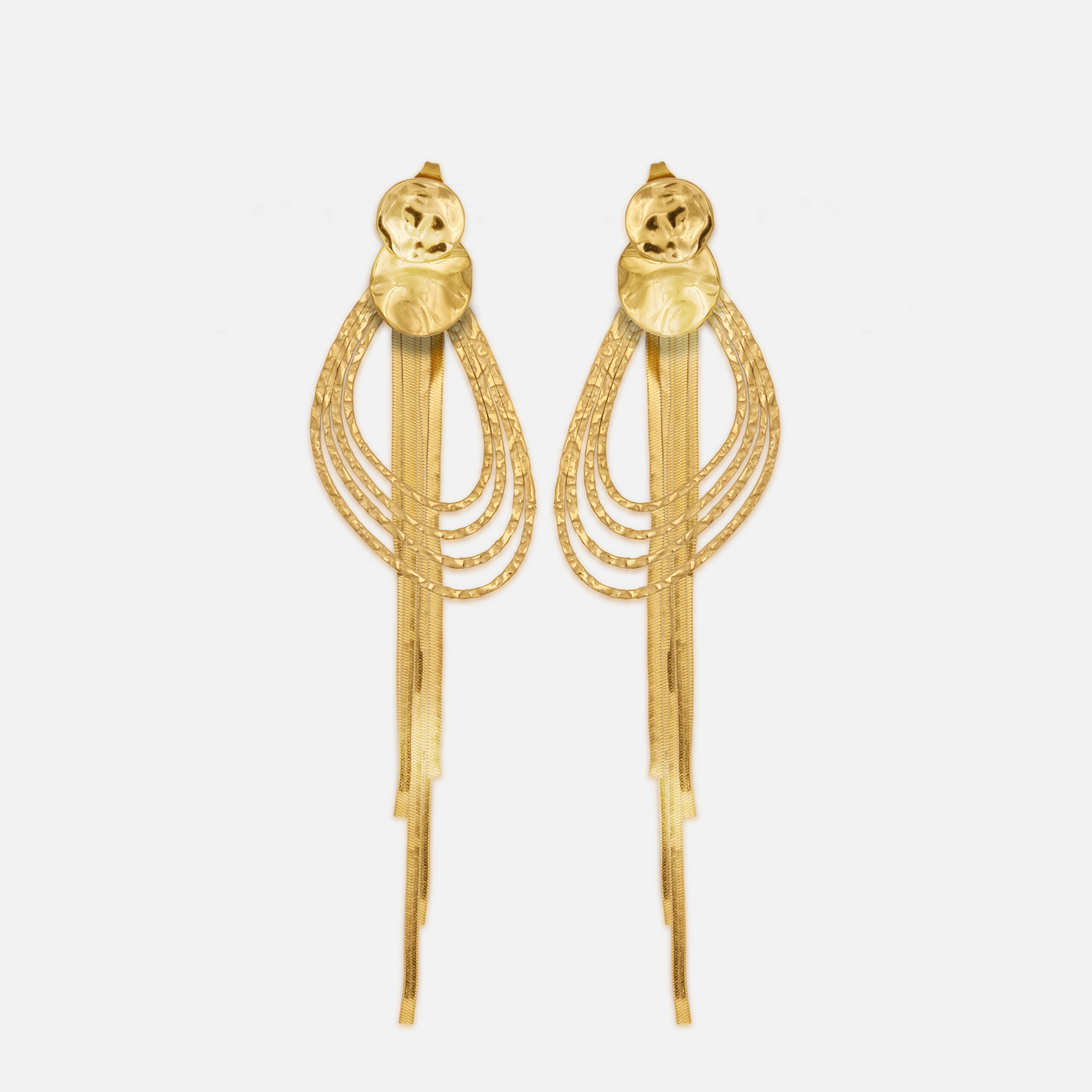 Boucles d’oreilles Fantaisie Pendantes – Jorgina doré à l’or fin