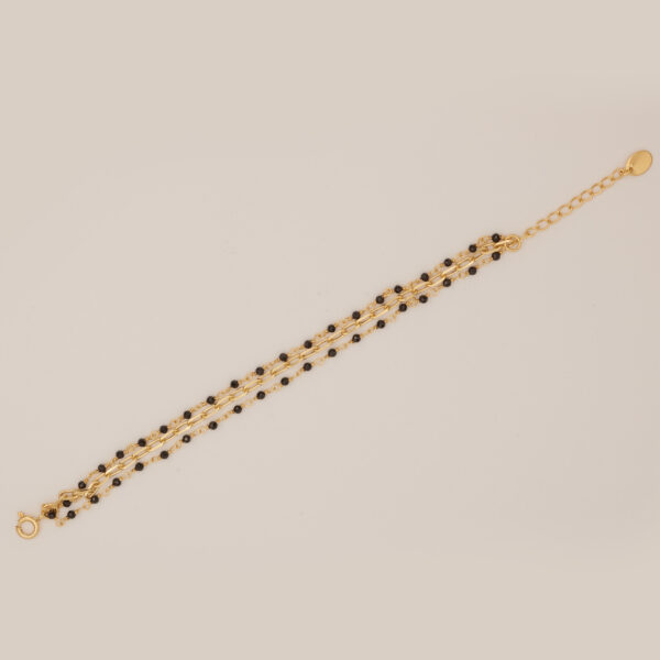 Bracelet inde triple noir