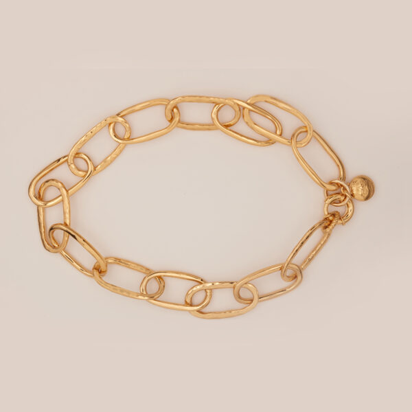 Collier Maille Ovale grand modèle doré