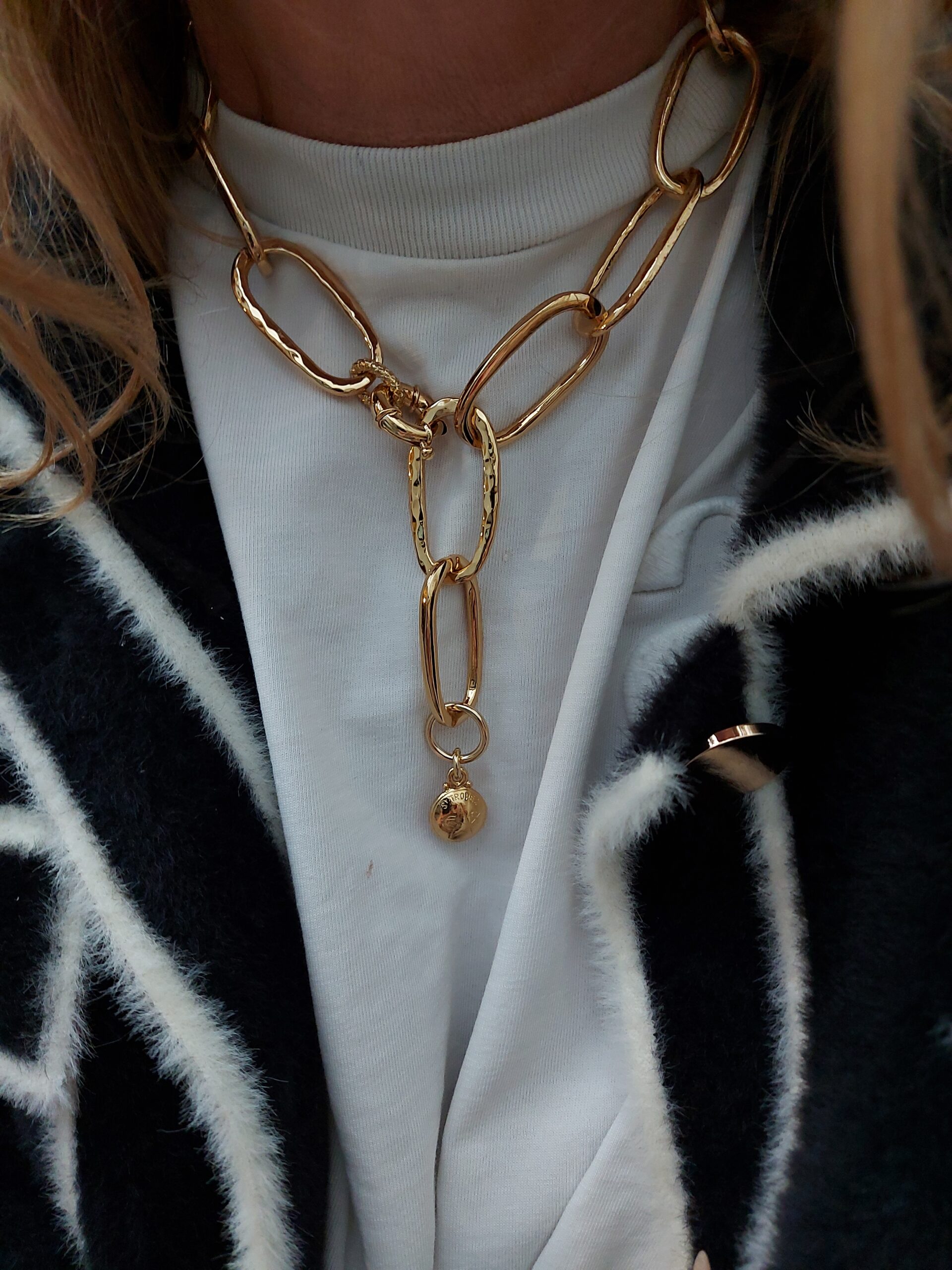 Collier Maille Ovale grand modèle doré - Image 3