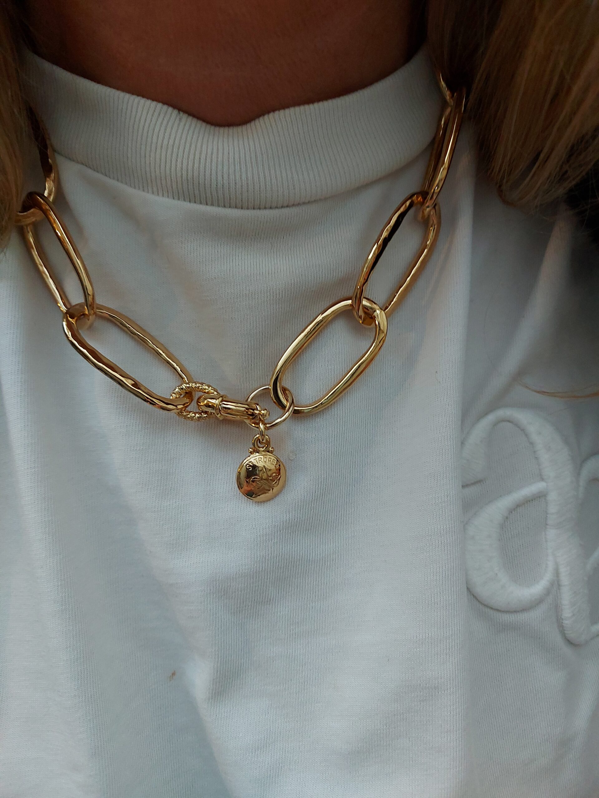 Collier Maille Ovale grand modèle doré - Image 2