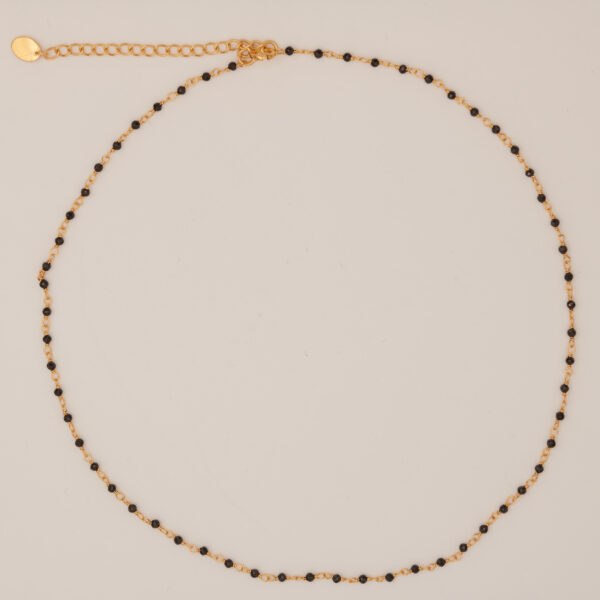Collier inde noir brillant