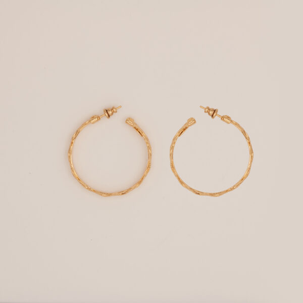 Boucles d'oreilles créoles Tresse petit modèle dorées
