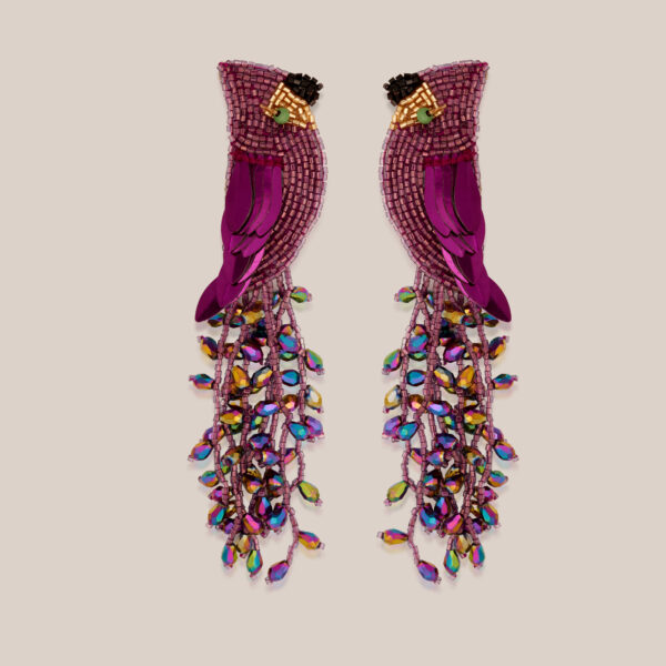 Boucles D’oreilles Cardinal Prune