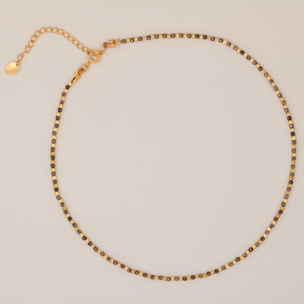 Collier Jaipur Pyrite Noire