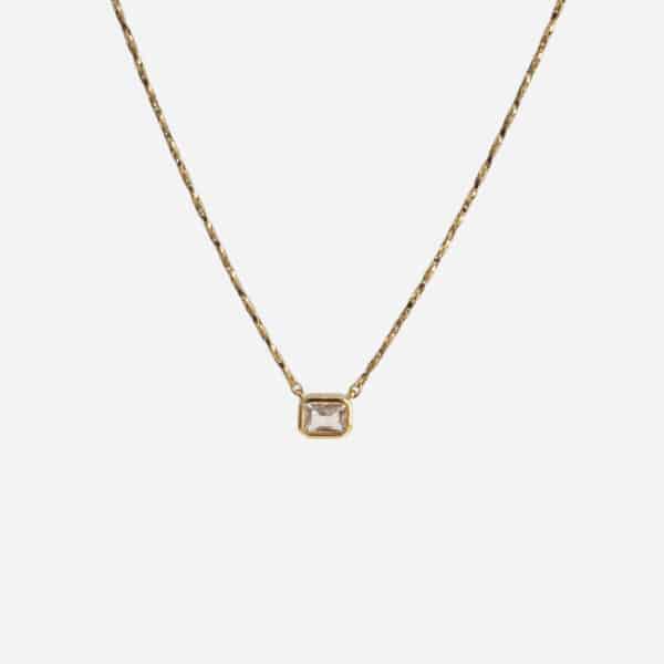 Collier Zila Hanka In doré à l’or fin 18 carats face