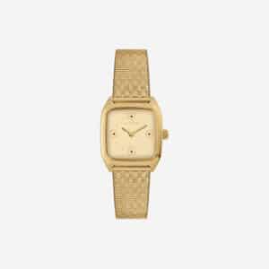 Montre Prima Sol de Laps avec cadran beige et bracelet doré élégant