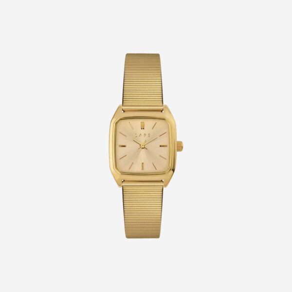 Montre Prima Nova Champagne de Laps avec cadran champagne et bracelet doré en acier