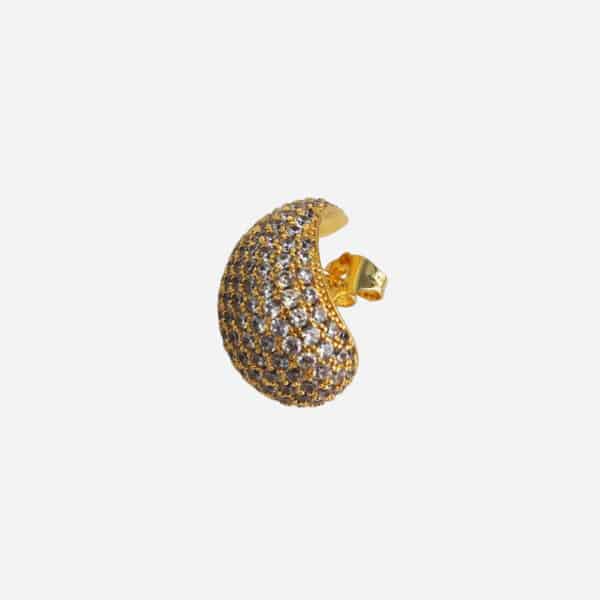 Boucle d'oreille pavée dorée Billion Avenue