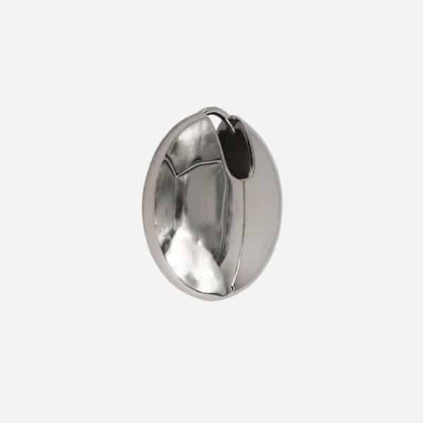 Boucle d'oreille Eclipse rhodiée Billion Avenue vue de face