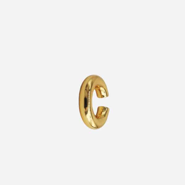 Earcuff Chunky Kos doré à l'or fin 14 carats Billion Avenue vue face