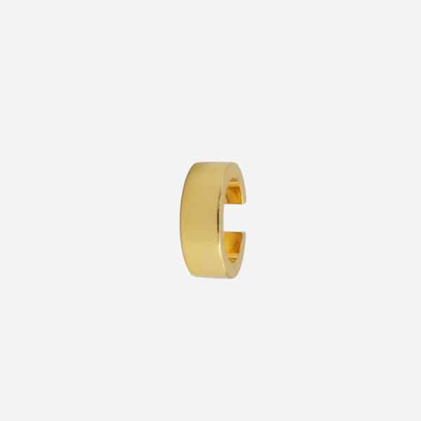 Earcuff Flat doré à l'or fin 14 carats Billion Avenue vue face