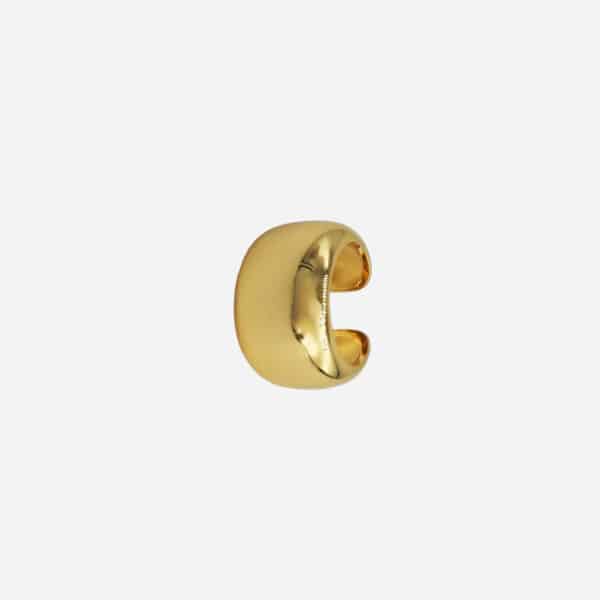 Earcuff Ara doré à l'or fin 14 carats Billion Avenue vue face