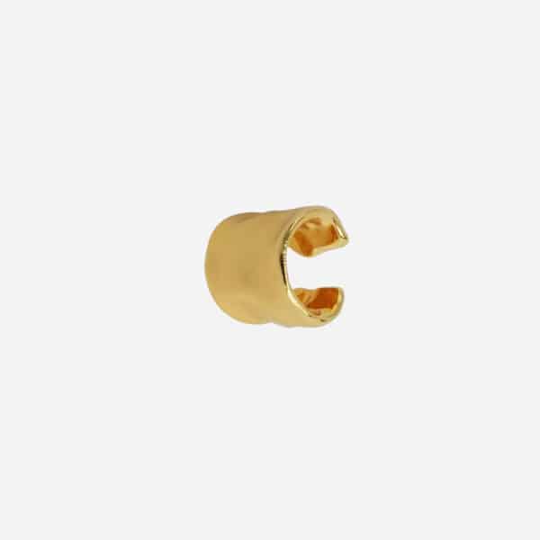 Earcuff Molten Ara doré à l'or fin 14 carats Billion Avenue vue face